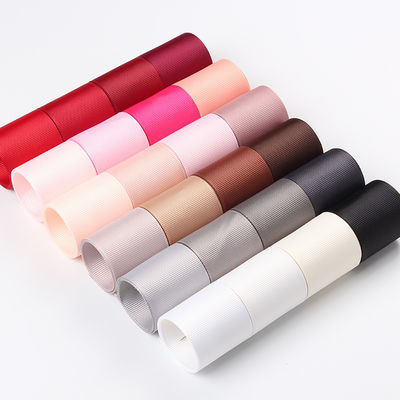 3mm-100mm Katı Çeşitli Renkli Poliester Grosgrain Kurdele Hediye Paketleme ve DIY El Sanatı için