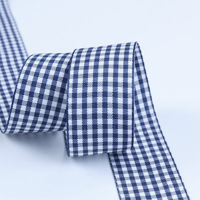 2Hediye ambalajı ve çikolata kutusu için.5cm poliester plaid kurdele kurdele yay dekorasyonu