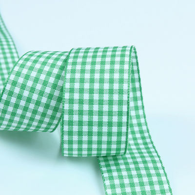2Hediye ambalajı ve çikolata kutusu için.5cm poliester plaid kurdele kurdele yay dekorasyonu