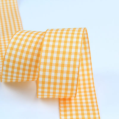 2Hediye ambalajı ve çikolata kutusu için.5cm poliester plaid kurdele kurdele yay dekorasyonu