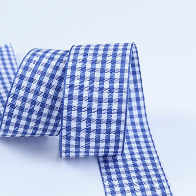 2Hediye ambalajı ve çikolata kutusu için.5cm poliester plaid kurdele kurdele yay dekorasyonu