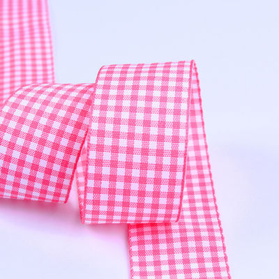2Hediye ambalajı ve çikolata kutusu için.5cm poliester plaid kurdele kurdele yay dekorasyonu