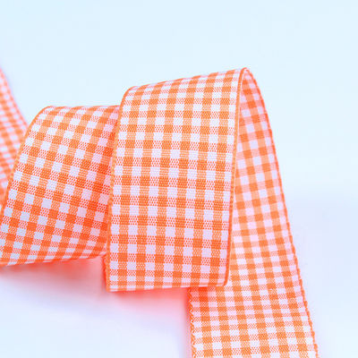 2Hediye ambalajı ve çikolata kutusu için.5cm poliester plaid kurdele kurdele yay dekorasyonu