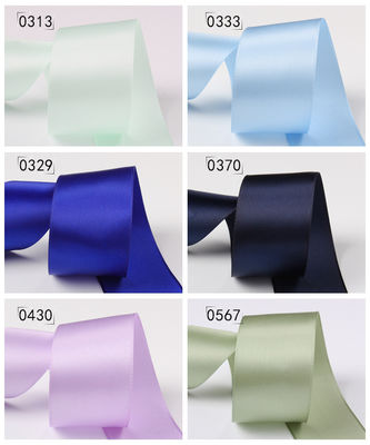 Giyim aksesuarları için 25 mm çift yüzlü polyester saten kurdele