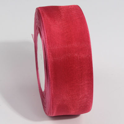 2.5cm Polyester Organza Kurdele, DIY yaylar veya düğün süslemesi veya pasta sargıları için