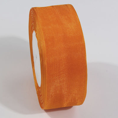 2.5cm Polyester Organza Kurdele, DIY yaylar veya düğün süslemesi veya pasta sargıları için