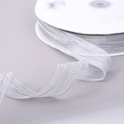Hediye Paketi 25mm Organza Kurdele Kore 2.5cm Keskin Kablolu Kurdele