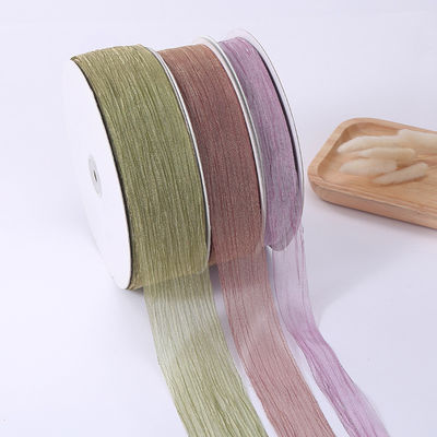 Hediye Paketi 25mm Organza Kurdele Kore 2.5cm Keskin Kablolu Kurdele