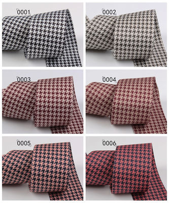 40mm Çift Yüzlü Polyester Hound Stooth Kurdele Kurdele Ok Yapımı ve Giyim Dekorasyonu için