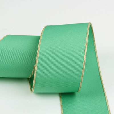 10mm-38mm dikişli poliester Grosgrain Ribbon ISO9001 Katı Şablon