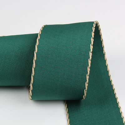 10mm-38mm dikişli poliester Grosgrain Ribbon ISO9001 Katı Şablon