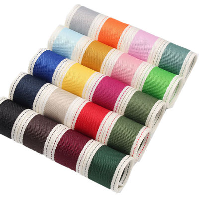 Dikişli Kenarlı Poliester Kurdele 6mm-40mm Poli Kurdele Roller Yeşil Kırmızı