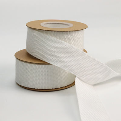 Polyester Beyaz Pamuk Twirl Teyp ISO14001 Kişiselleştirilmiş Pamuk Şerit