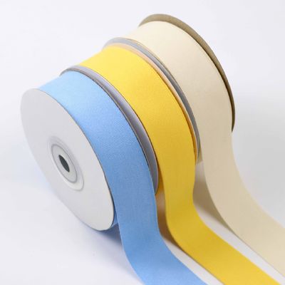 25mm Katı Sarı Twill Teyp 100% Pamuk Twill Teyp