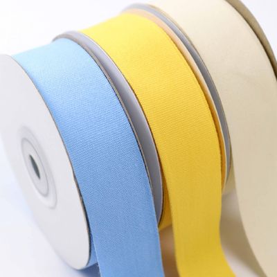25mm Katı Sarı Twill Teyp 100% Pamuk Twill Teyp