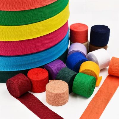 Herribone Tasarım Pamuk Kurdele Mor turuncu Pamuk Twill Teyp