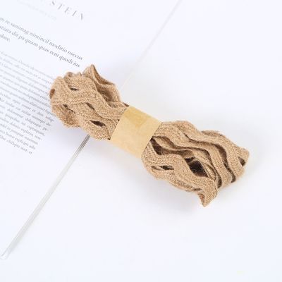 Katı Renkli Jute Burlap Şerit ISO14001 Koyu Kahverengi Burlap Şerit