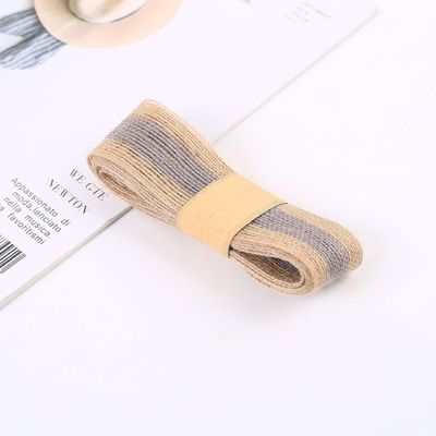 Dekorasyon için çizgili renkli 100% Jute Burlap Ribbon Rolls