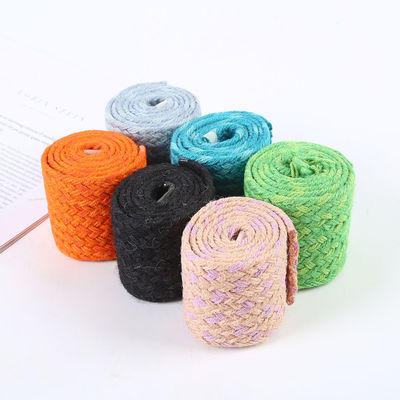 Dikiş Yapışkan Jute Şerit Noel ağacı için renkli mavi Jute şerit