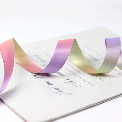 Renk Değişimi Aşamalı Poliester Kurdele 25mm Sıcak Transfer Baskı