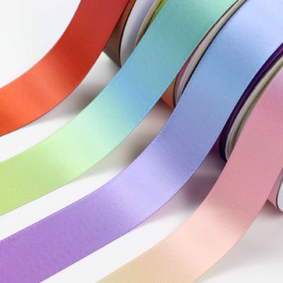 Renk Değişimi Aşamalı Poliester Kurdele 25mm Sıcak Transfer Baskı
