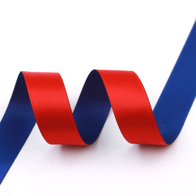 Çift Renkli Polyester Kurdele Rulo Gül Mavi 25mm Satin Poly Kurdele