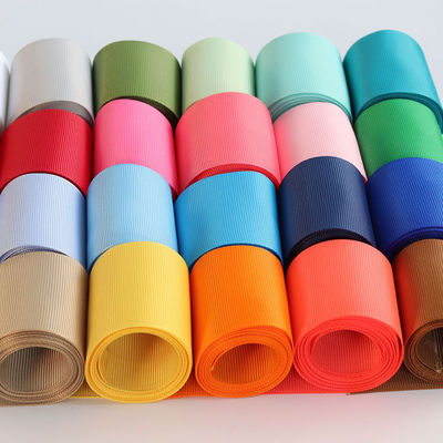 RPET Geri Dönüştürülmüş Polyester Grosgrain Ribbon By The Yard GRS Sertifikası