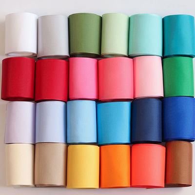 RPET Geri Dönüştürülmüş Polyester Grosgrain Ribbon By The Yard GRS Sertifikası