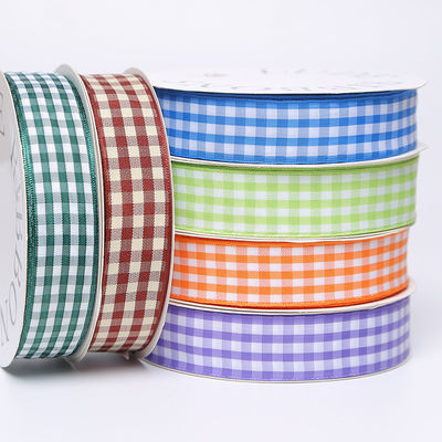 Yay Yapım ve Hediye Paketlemesi İçin Polyester Plaid Grit Çubuğu