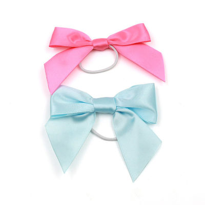 Polyester Satin Pembe Kurdele Yay ISO14001 Noel Kurdele Yayları