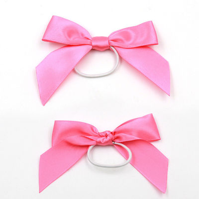 Polyester Satin Pembe Kurdele Yay ISO14001 Noel Kurdele Yayları