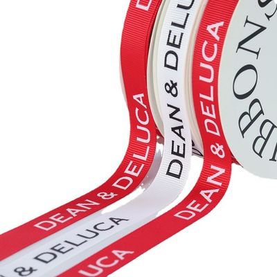 Hediye paketleme için özel logo mürekkebi basılı polietilen büyük tahıllı kurdele
