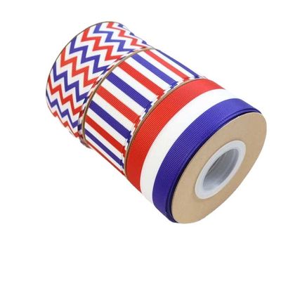 Mürekkep Baskılı Poliester Grosgrain Ribbon Yard Özel Logo