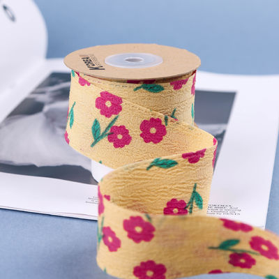 OEM Blossom Flower Art Basılı Kurdele 40mm Logo ile Özel Kurdele