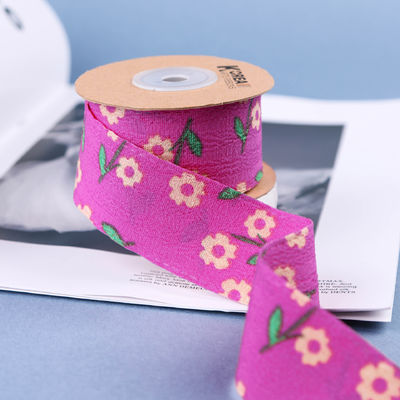 OEM Blossom Flower Art Basılı Kurdele 40mm Logo ile Özel Kurdele