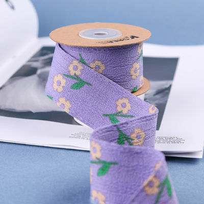 OEM Blossom Flower Art Basılı Kurdele 40mm Logo ile Özel Kurdele