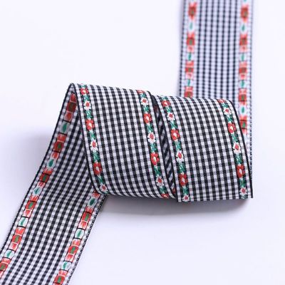 7mm-38mm Mavi nakışlı kurdele ISO9001 Nakışlı Çiçekli kurdele