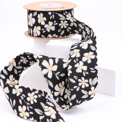 Çiçekli Kişiselleştirilmiş Grosgrain Kurdele hediye paketleme için dokuma kenar kurdele