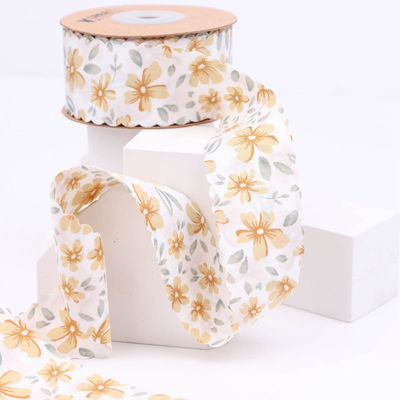 Çiçekli Kişiselleştirilmiş Grosgrain Kurdele hediye paketleme için dokuma kenar kurdele
