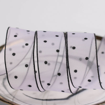 10mm-60mm Dot Velvet Kablolu Kurdele nakış Çift taraflı kadife kurdele