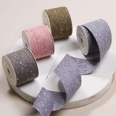 Çift Yüzlü Pamuk Linen Kurdele 6mm-40mm Özel Kurdele Ruloları OEM
