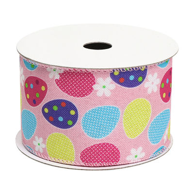Yumurta ve Tavşan Paskalya Kablolu Kurdele 50 mm 5 cm Paskalya Tavşanı Kurdele