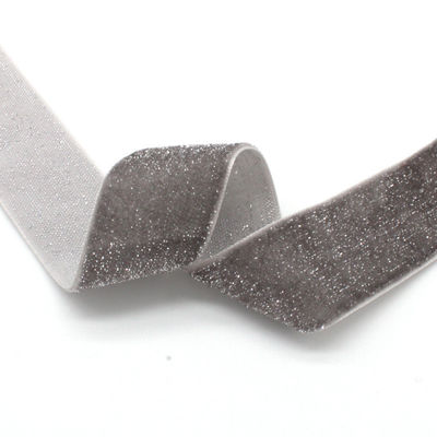 Parlak Parlak Gümüş Altın Kadife Kurdele 10mm-38mm Lüks Kadife Kurdele