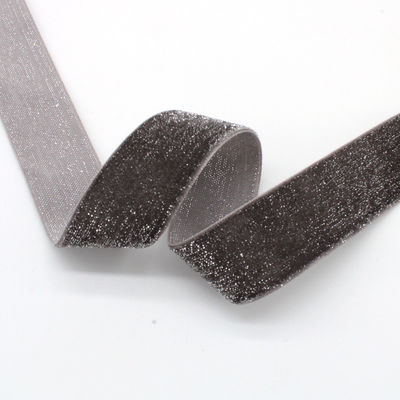 Parlak Parlak Gümüş Altın Kadife Kurdele 10mm-38mm Lüks Kadife Kurdele