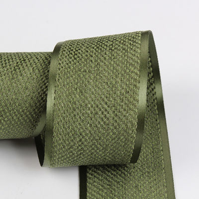 Kore Polyester Pamuk Kadife Kurdele 10mm-40mm Yeşil Kadife Kablolu Kurdele