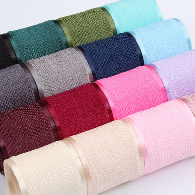 Kore Polyester Pamuk Kadife Kurdele 10mm-40mm Yeşil Kadife Kablolu Kurdele