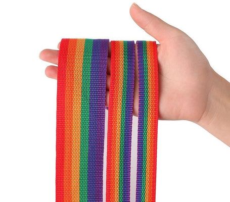 2cm 5cm Rainbow Webbing 0.5mm Kalınlığı Dokunmuş Polipropilen Webbing