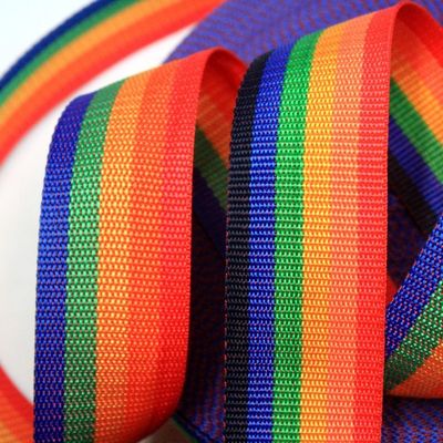 2cm 5cm Rainbow Webbing 0.5mm Kalınlığı Dokunmuş Polipropilen Webbing