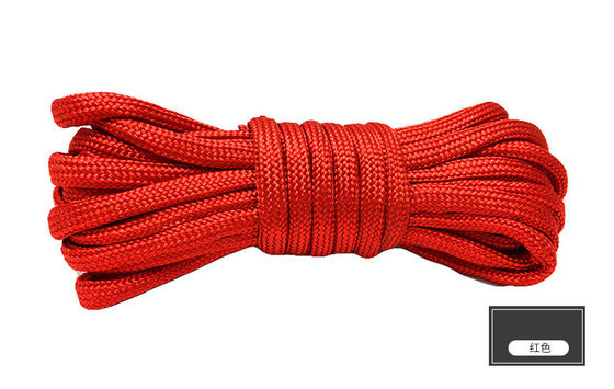 Renkli Turuncu Naylon İp ISO9001 Çift Dörtlü Poliester İp