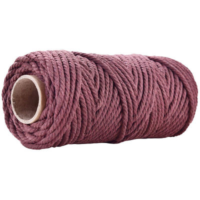 50m tozlu pembe makram ipi 5mm ISO9001 pembe pamuklu ip 3 iplik